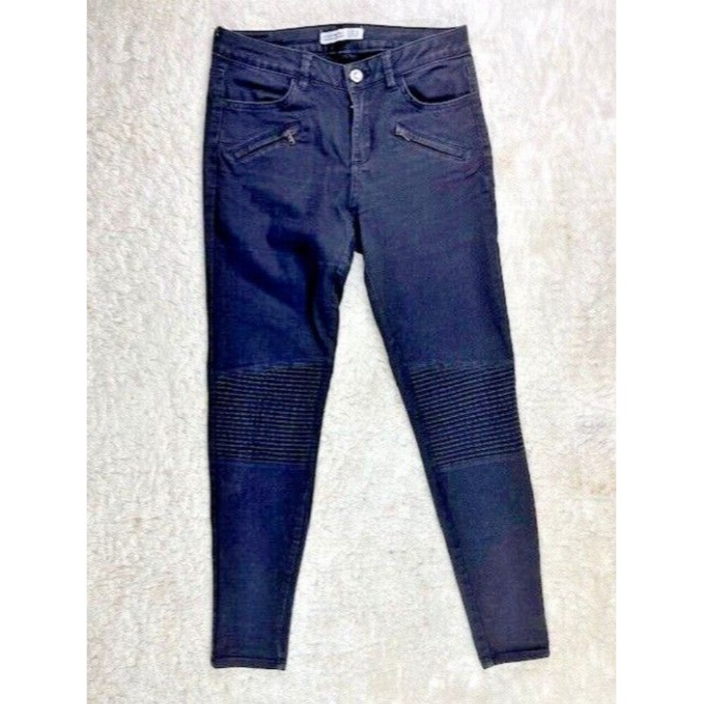 Zara Basic Size 4 Womens Jeans Jeggings Pants Low Rise Skinny Black